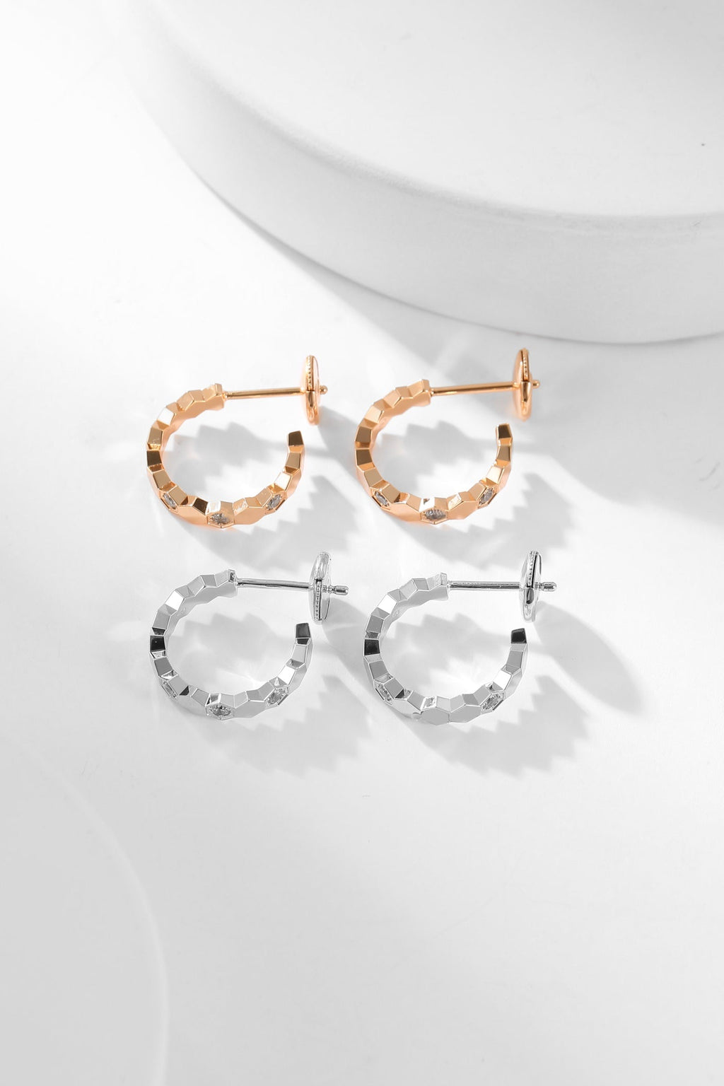 Chaumet Bee Love Cubic Zirconia Hoop Earrings