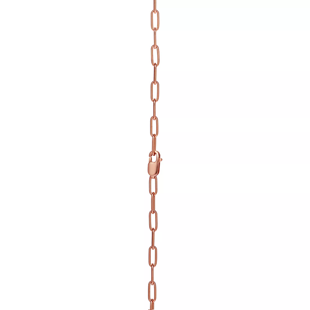 Tiffany Lock Medium Pendant Pink Cubic Zirconia Pink Gold Necklace