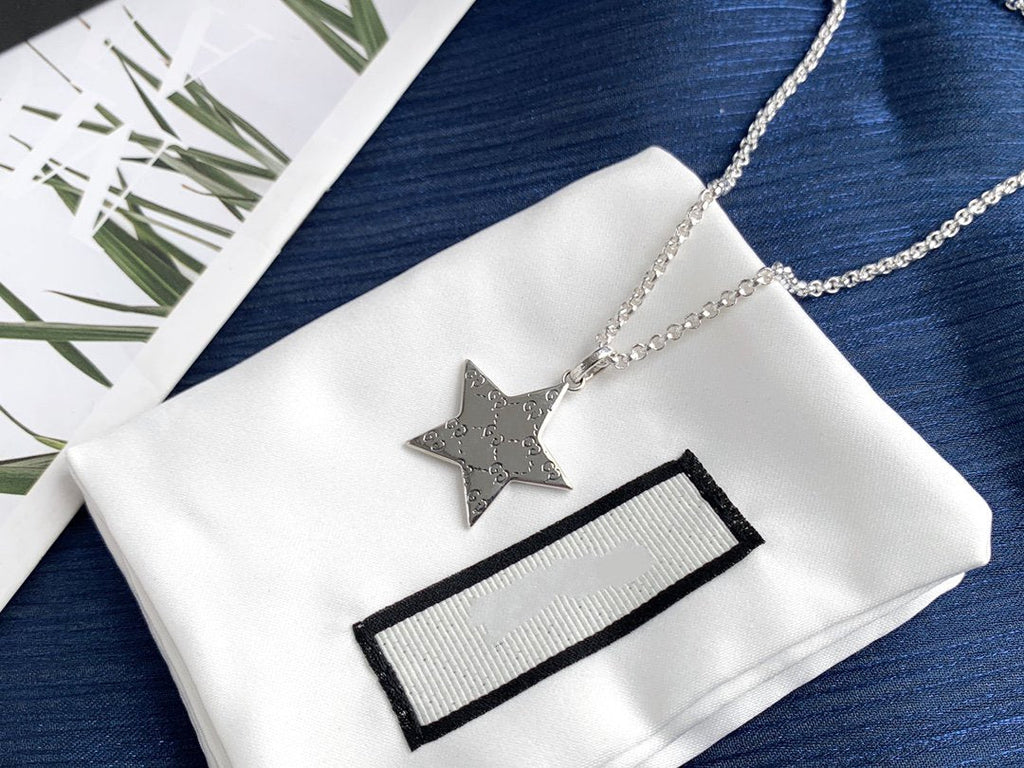 Gucci Ghost GG Star Pendant in Midnight Blue