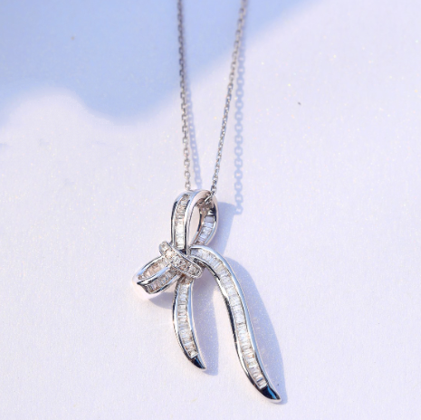 Graff Gra Silver Cubic Zirconia Paved Necklace