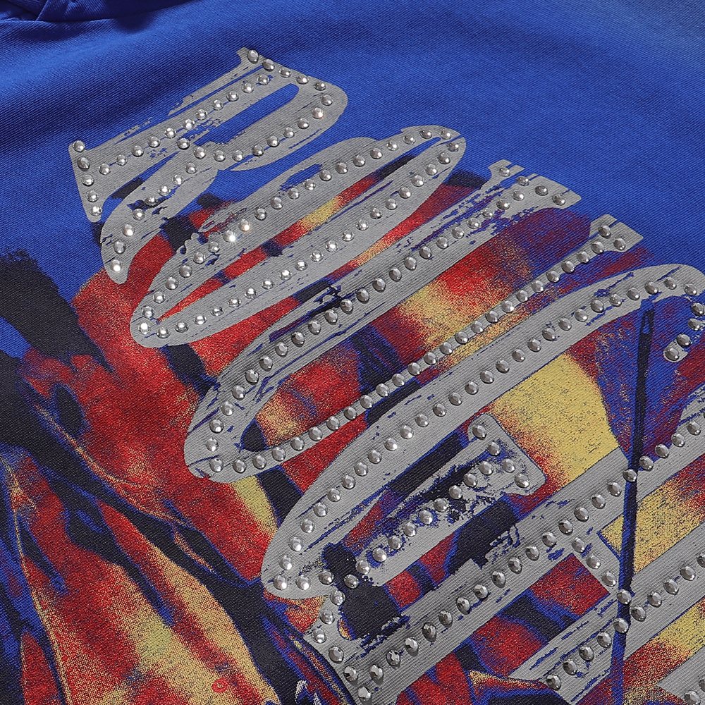 Rough Play Arrow Skull Rhinestone Sleeveless T-Shirt — detail