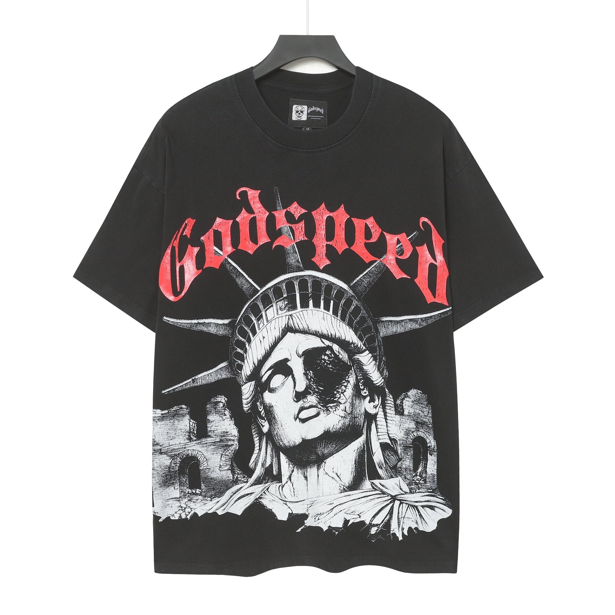 Godspeed E Pluribus Unum Statue Graphic T-Shirt — hero
