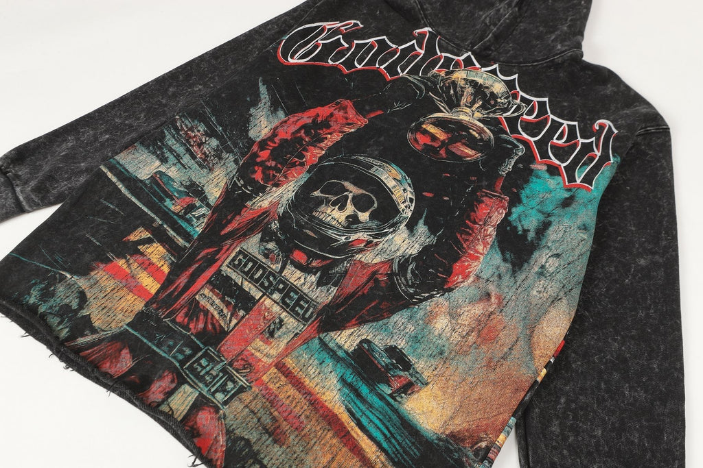 Godspeed Death Before Race Graphic Hoodie — detail