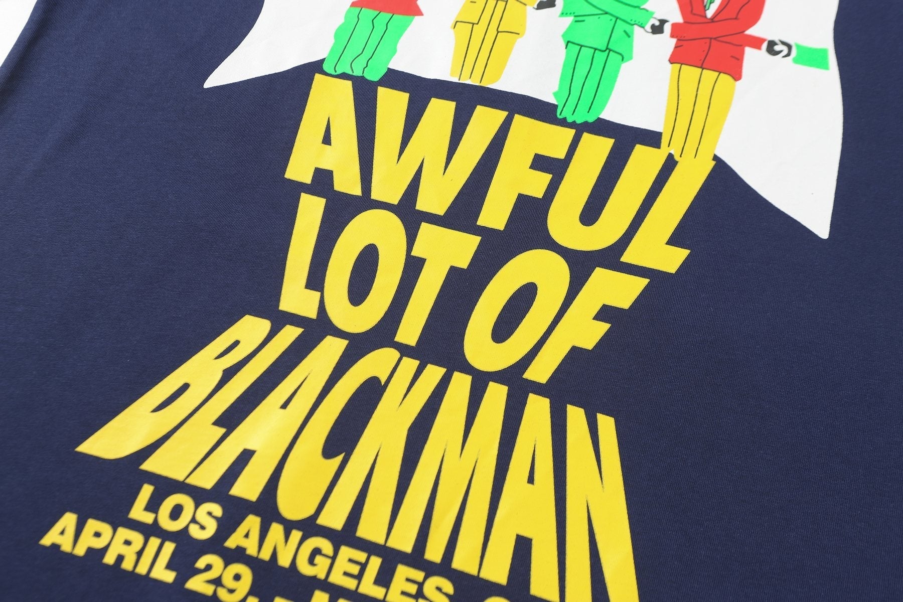 THAT'S A AWFUL LOT OF COUGH SYRUP Navy Graphic Short-Sleeve T-Shirt — detail