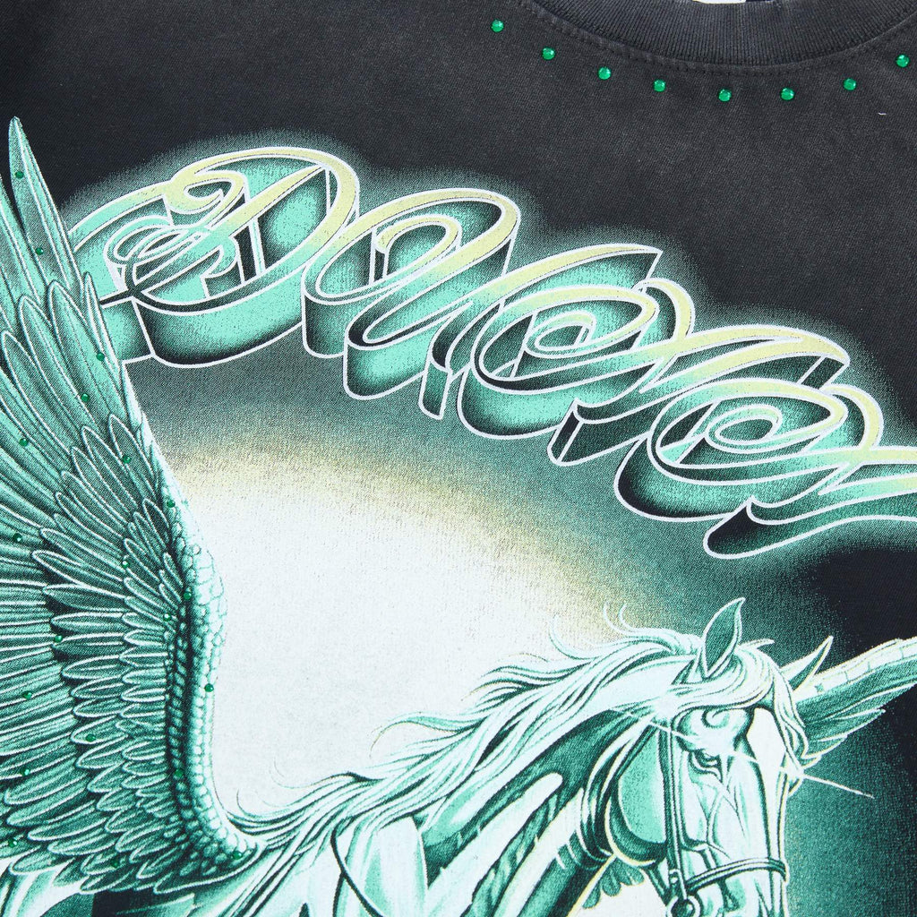 DUAA Pegasus Rhinestone Long-Sleeve T-Shirt — detail