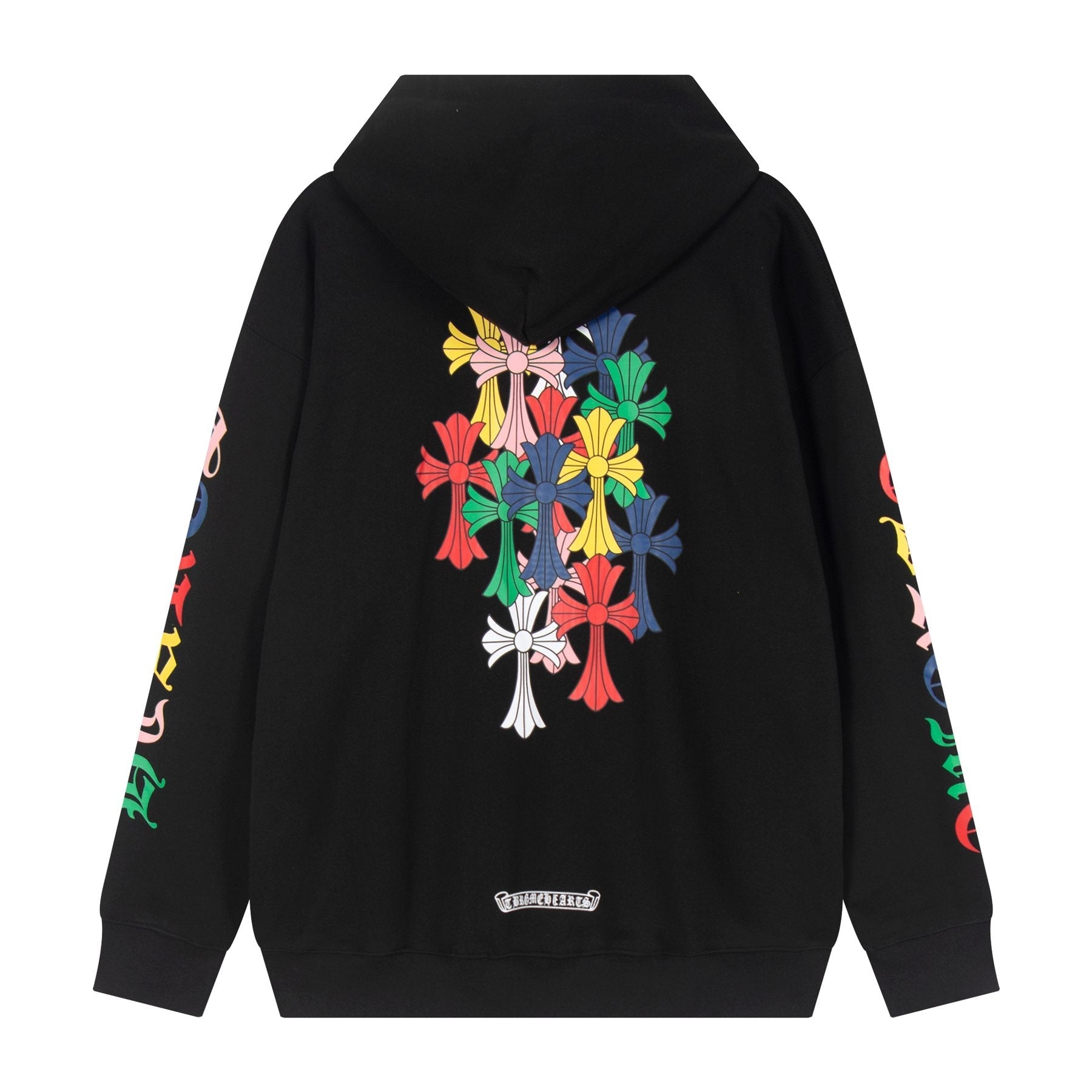 Chrome Hearts Multicolor Cross Graphic Hoodie — back
