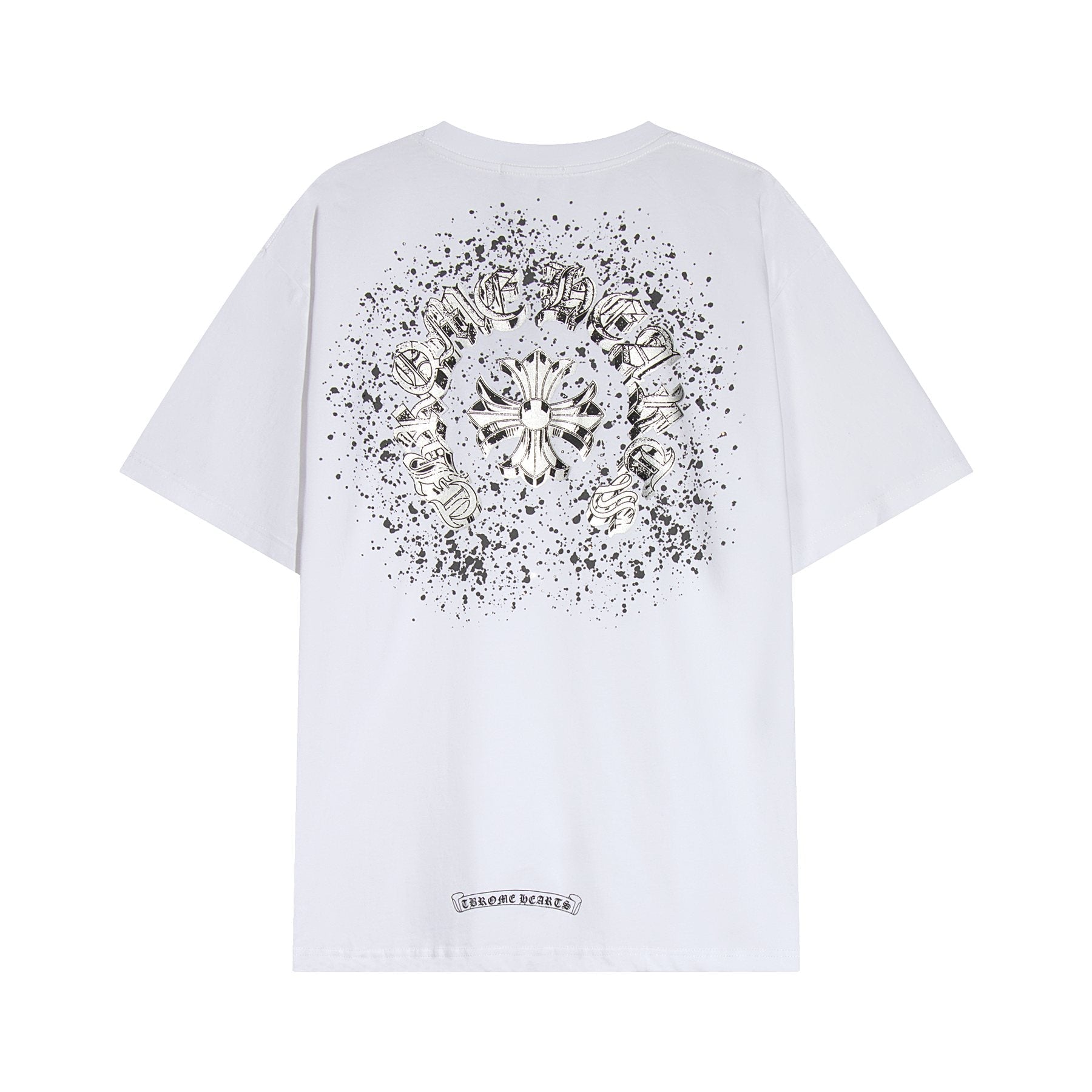 Chrome Hearts Splatter Rhinestone Graphic T-Shirt — back
