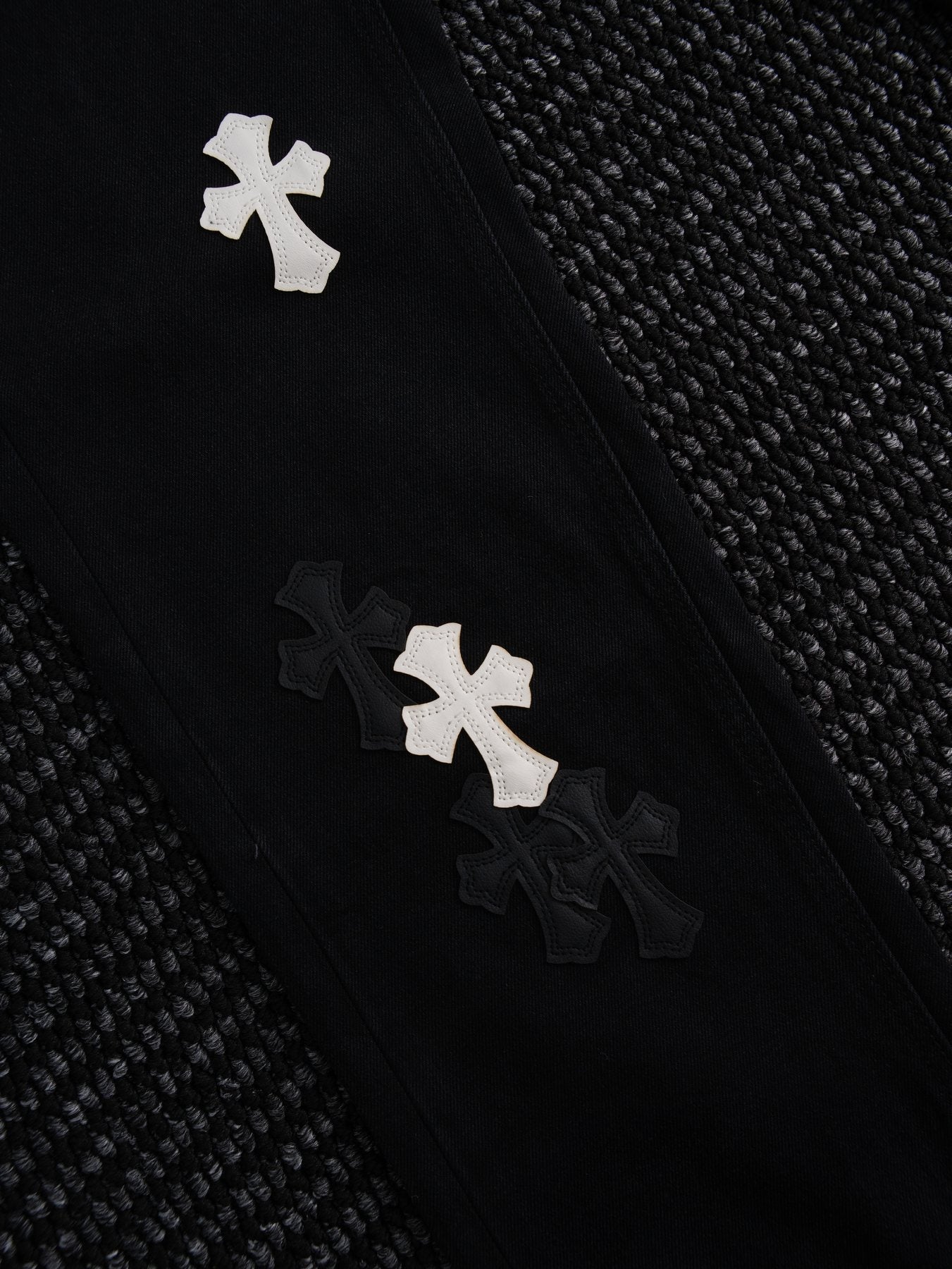 Chrome Hearts Cross Patch Black Jeans — detail