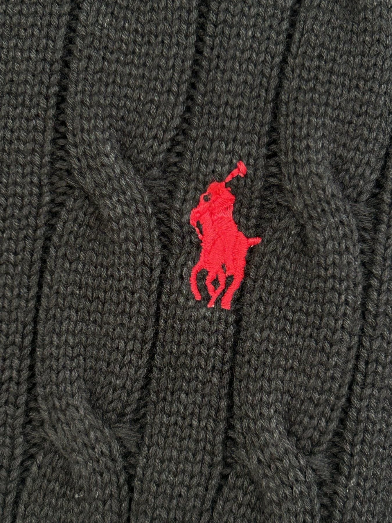Test2-Ralph Lauren Cable-Knit Polo Shirt — detail