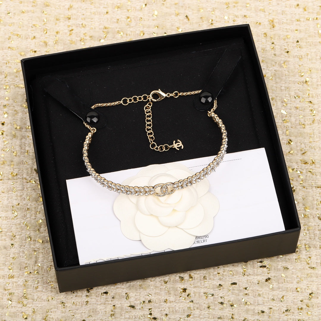Chanel Small Wheat Gold Necklace