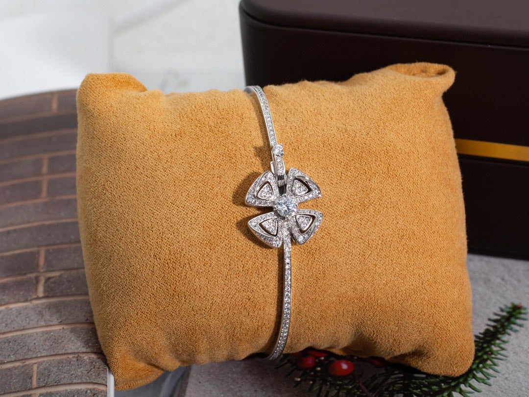 Bvlgari Fiorever Cubic Zirconia Silver Bracelet